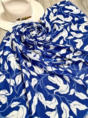 LOVE & Lore Botanical boho scarf/wrap w shabby chic resort vacay costal vibe